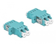 Delock LWL Kupplung LC Duplex Buchse / Buchse Multimode 2 vnt. hellblau