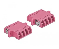Delock LWL Kupplung LC Quad Buchse zu LC Quad Buchse Multimode 2 vnt. violett