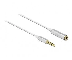 Delock Audio Verlängerungskabel Klinke 3,5 mm 4 Pin Stecker zu Buchse 0,5 m baltas