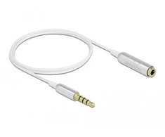 Delock Audio Verlängerungskabel Klinke 3,5 mm 4 Pin Stecker zu Buchse 0,5 m baltas