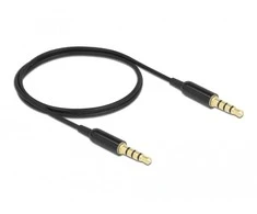 Delock Klinkenkabel 3,5 mm 4 Pin Stecker zu Stecker Ultra Slim 0,5 m juodas