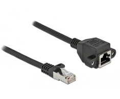 „DeLOCK“ tinklo prailginimo kabelis S/FTP RJ45 kištukas į RJ45 lizdą Cat.6A 1 m juodas, 2 m, Cat6a, S/FTP (S-STP), RJ-45, RJ45, juodas