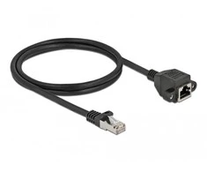 „DeLOCK“ tinklo prailginimo kabelis S/FTP RJ45 kištukas į RJ45 lizdą Cat.6A 1 m juodas, 2 m, Cat6a, S/FTP (S-STP), RJ-45, RJ45, juodas