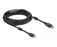 KABELIS DISPLAYPORT(M) V1.2A->HDMI(M) 10M 4K JUODA DELOCK