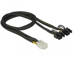 DELOCK PCI Express maitinimo kabelis 6 kontaktų lizdas > 2 x 8 kontaktų kištukas 30 cm