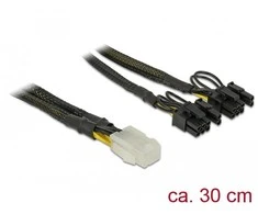 DELOCK PCI Express maitinimo kabelis 6 kontaktų lizdas > 2 x 8 kontaktų kištukas 30 cm