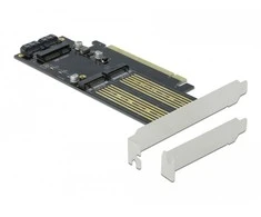 Delock PCI Express x16 kortelė su 1 x M.2 raktu B + 1 x NVMe M.2 raktu M + 1 x mSATA –