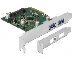 Delock PCI Express x4 kortelė su 2 x išorine USB 3.1 Gen 2 Type-A motele