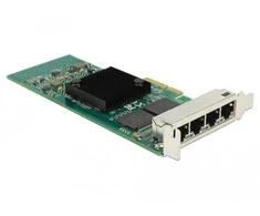 Delock PCIe x4 Gigabit LAN 4x RJ45 + žemo profilio i350 Delock
