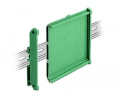 Delock Platinenhalterung (107 mm) für Hutschiene 10 cm lang