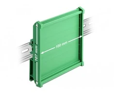 Delock Platinenhalterung (107 mm) für Hutschiene 10 cm lang