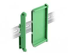 Delock Platinenhalterung (107 mm) für Hutschiene 5 cm lang