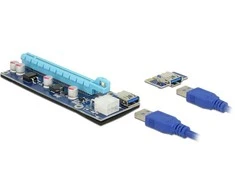 Delock Riser PCI Express Karte x1 > x16 mit 60cm USB Kabelis