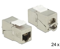 Delock Keystone RJ45 lizdas > LSA be įrankių Cat.6A