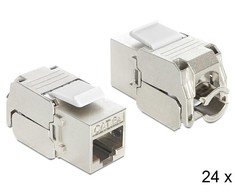 MODUŁ KEYSTONE GNIAZDO RJ45->LSA STP KAT.6A DO PUSZKI MONTAŻOWEJ DELOCK (24 SZTUKI)