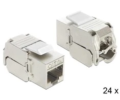 MODUŁ KEYSTONE GNIAZDO RJ45->LSA STP KAT.6A DO PUSZKI MONTAŻOWEJ DELOCK (24 SZTUKI)