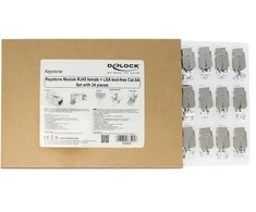 MODUŁ KEYSTONE GNIAZDO RJ45->LSA STP KAT.6A DO PUSZKI MONTAŻOWEJ DELOCK (24 SZTUKI)