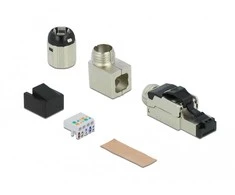 Delock RJ45 kištuko lauko mazgas Cat.6A metalinis kampuotas