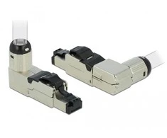 Delock RJ45 kištuko lauko mazgas Cat.6A metalinis kampuotas
