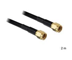 Delock antenos kabelis RP-SMA kištukas > RP-SMA kištukas LMR195 2 m