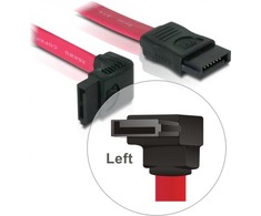 DELOCK SATA-Kabelis SATA -> SATA up St/St 0.50m raudona