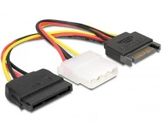 Delock SATA Power 15pin>4pin+SATA 5pin Del