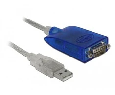 Delock Szeregowy Adapteris kablowy USB 2.0 Typ-A do RS-422/485 DB9 ESD ochrona 15 kV ochrona przed przepięciami 600 W rozszerzony zakres temperatur