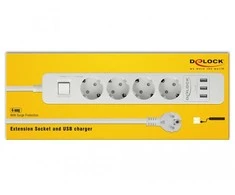 „Delock“ USB jungties juosta, 4 krypčių, balta