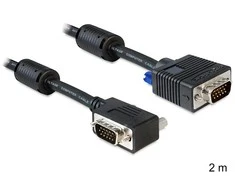 DELOCK cable VGA Delock 2.0m SVGA St/St gewinkelt