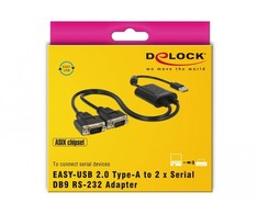 Delock USB 2.0 auf 2 x Seriell RS-232 Adapteris