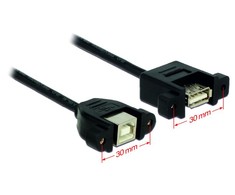 „Delock Cable USB 2.0 Type-B“ lizdas > „USB 2.0 Type-A“ lizdas, 25 cm
