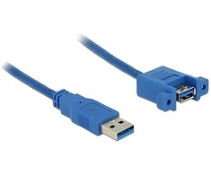 USB kabelis Delock USB-A - USB-A 1 m mėlynasis (85112)