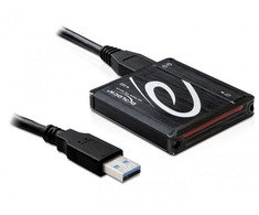 DLC DeLOCK USB 3.0 Card Reader All in 1 kortelių skaitytuvas USB 3.2 Gen 1 (3.1 Gen 1) Juoda