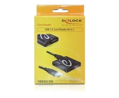 DLC DeLOCK USB 3.0 Card Reader All in 1 kortelių skaitytuvas USB 3.2 Gen 1 (3.1 Gen 1) Juoda