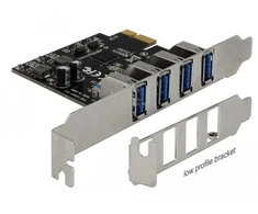 Delock USB 3.0 PCI Express kortelė su 4 x išoriniais A tipo lizdais