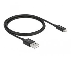 „Delock“ USB kabelis USB-A – „Lightning 1 m Juodas“ (83002)