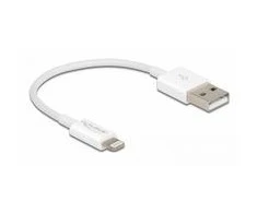 Delock Atblokuokite USB duomenų ir įkrovimo laidą, skirtą iPhone™, iPad™, iPod™, baltas 15 cm
