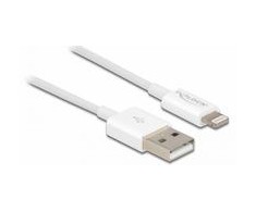 USB kabelis Delock USB-A - Žaibas 1 m Balta (83000)