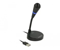 Delock USB Mikrofonas mit Standfu und Touch-Mute Taste