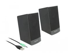 Kompiuterio kolonėlės Delock Stereo 2.0 PC kolonėlė mit 3,5 mm Klinkenstecker und USB Stromversorgung