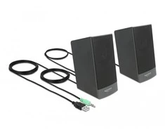 Kompiuterio kolonėlės Delock Stereo 2.0 PC kolonėlė mit 3,5 mm Klinkenstecker und USB Stromversorgung
