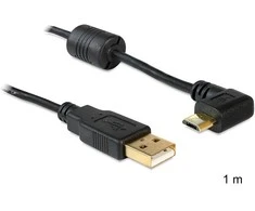 DELOCK kabelis USB micro-B St/ USB-A St 100cm 90 Grad