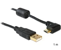 DELOCK kabelis USB micro-B St/ USB-A St 100cm 90 Grad