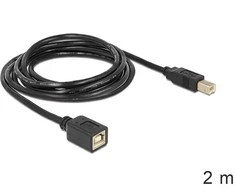 USB kabelis Delock USB-B - USB-B 2 m Juodas (83427)