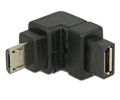 „Delock“ adapteris USB 2.0 Micro-B kištukas > USB 2.0 Micro-B lizdas, nukreiptas žemyn