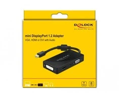 Adapteris AV Delock DisplayPort mini – HDMI – VGA – DVI kištukas (62073)