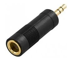 Inline Deltaco AD-2, 3.5mm, 6.3mm, Juodas