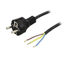 DELTACO grounded cable, CEE 7/7 , max 250V / 10A, 2m, juodas DEL-109R