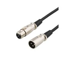 XLR Audio kabelis DELTACO 3 pin ha - 3 pin ho, 3m juodas / XLR-1030