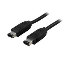 InLine FireWire kabelis 6 kontaktų kištukas - 6 kontaktų kištukas, 2 m, juodas